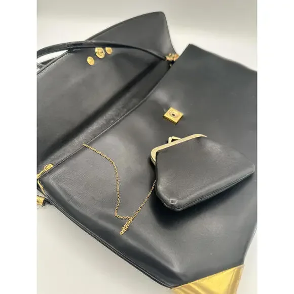 Christian Dior Leather Shoulder Bag CD Logo Plate/Black, GUC - Picture 7 of 13